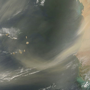 Dust storm in Africa