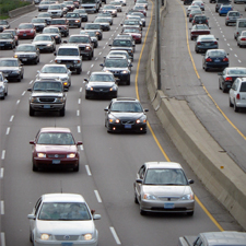 Evacuation traffic jam